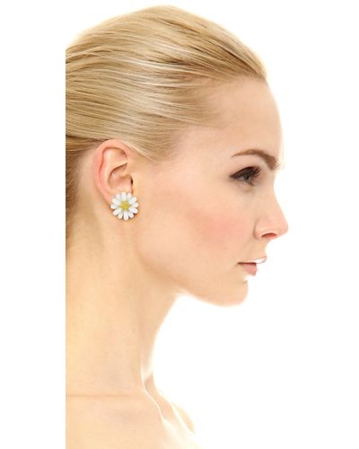 Kate Spade Dazzling Daisies Statement Stud Earrings in Metallic | Lyst